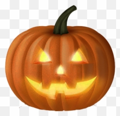 Glowing Pumpkin Halloween Transparent - Background Png