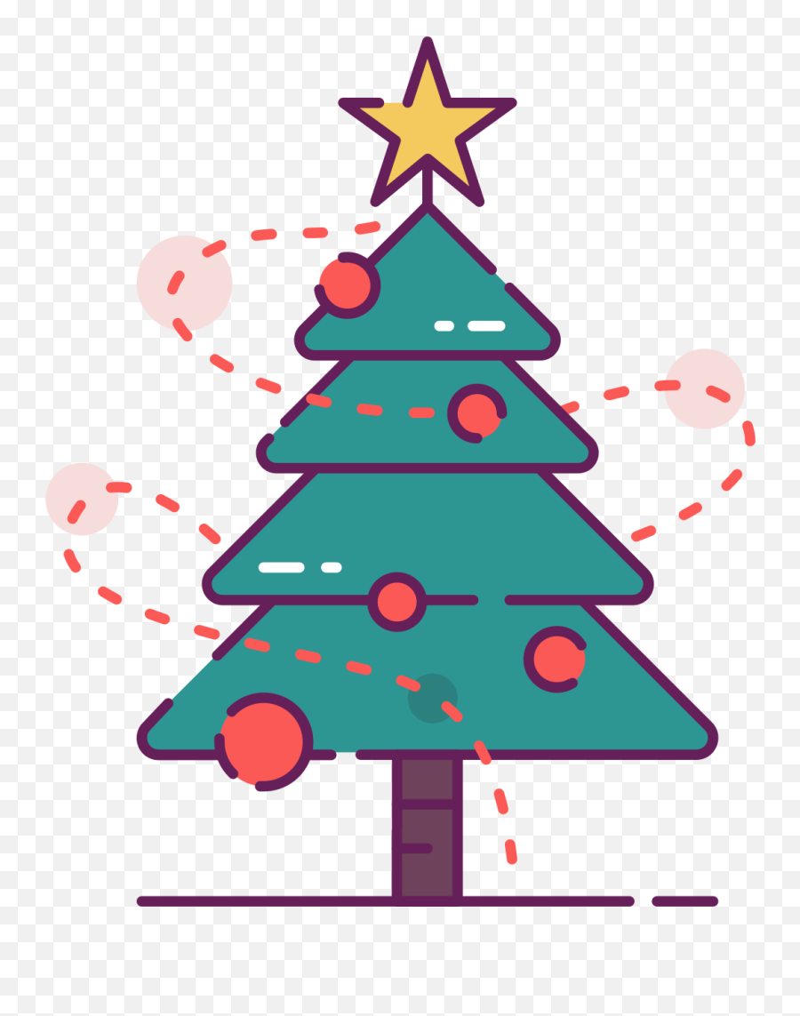 Decorated Christmas Tree Clip Art - Christmas Tree Presents Christmas Tree Png,Christmas Presents Png