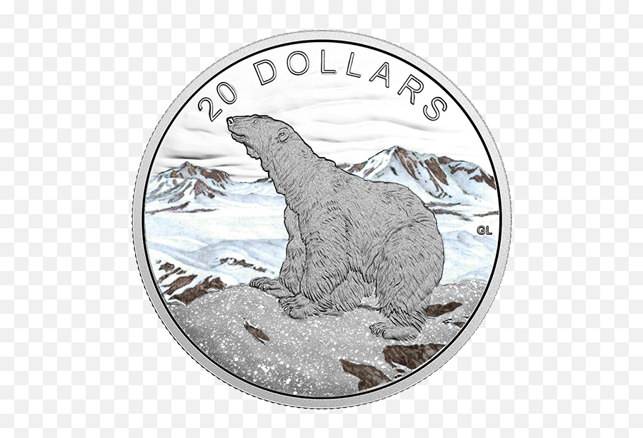 Glistening North The Polar Bear - Mintage 7500 2017 2017 1 Oz Silver Proof Glistening North The Polar Bear Png,Polar Bear Transparent Background