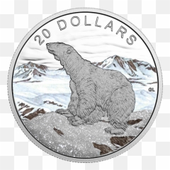 Glistening North The Polar Bear - Mintage 7500 2017 Oz Silver Proof png