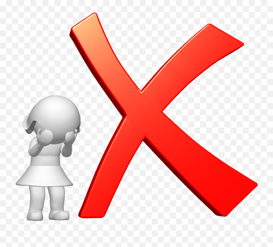 Red Cross Clipart Wrong Answer - Background Transparent Wrong Cross Png,X Mark Transparent Background
