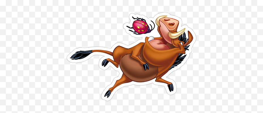 Download Viber Sticker Pumbaa - Timon Y Pumbaa Sticker Png,Pumba Png