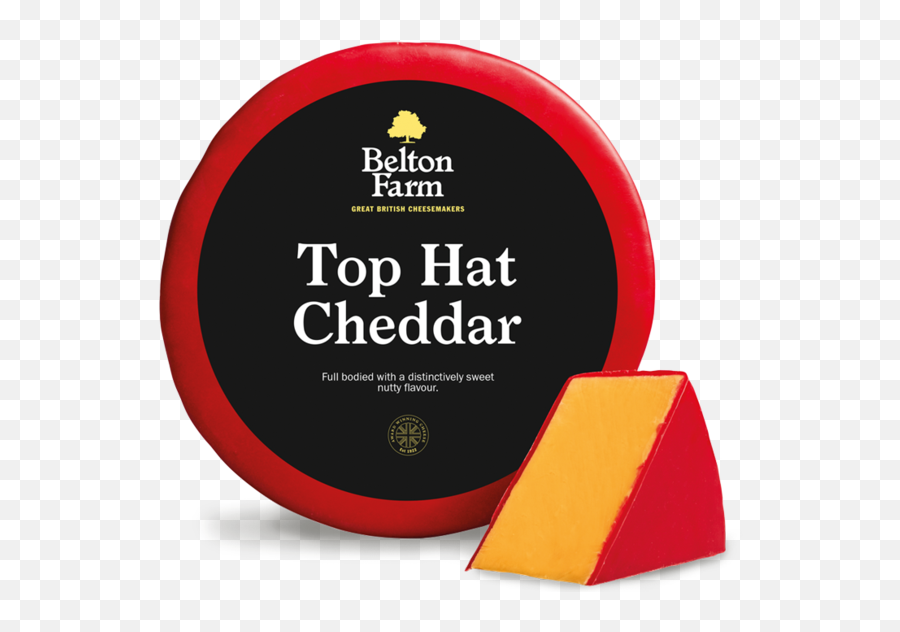 Belton Farm Top Hat Cheddar Red Wax Wheel 5 Lbs Png