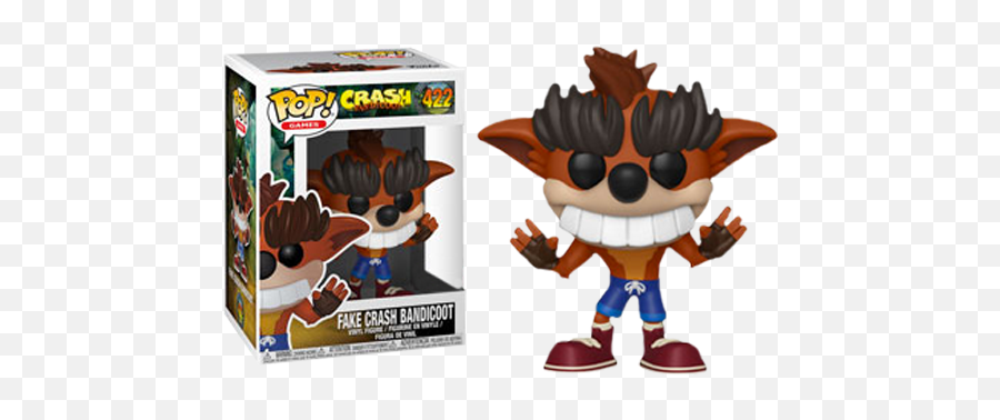 Crash Bandicoot - Fake Crash Us Exclusive Pop Vinyl Figure Fake Crash Funko Pop Png,Crash Bandicoot Logo Png