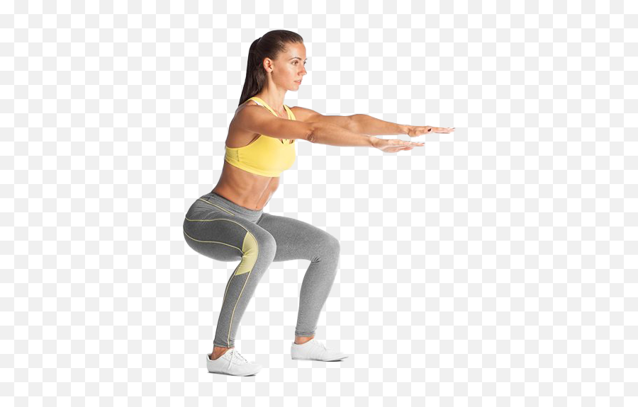 Female Workout Png Free Image - Bodyweight Hiit Home Workout,Squat Png