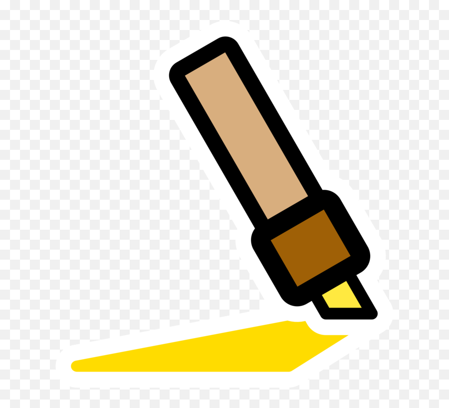 Angle Yellow Line Png Clipart - Marker Pen,Marker Line Png