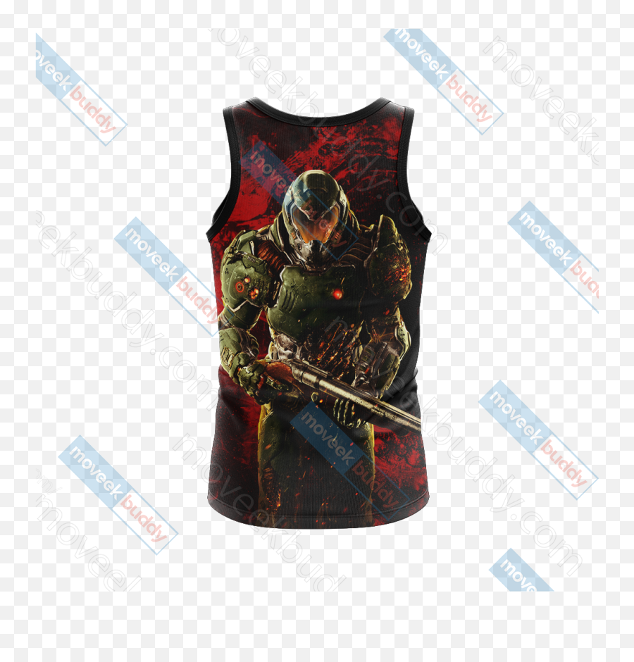 Doom - Doomguy Unisex 3d Tank Top U2013 Moveekbuddyshop Boba Fett Png,Doomguy Png