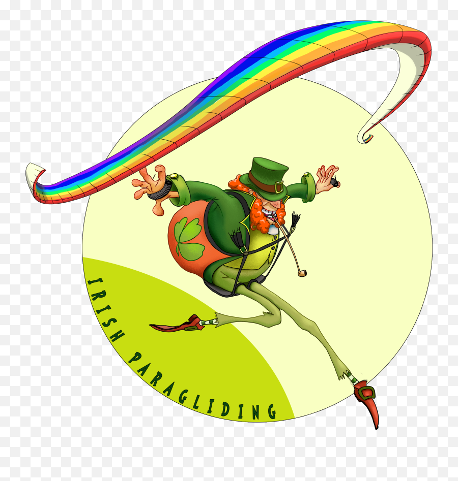 Download Paragliding Leprechaun - Paragliding Png Image With Fictional Character,Leprechaun Transparent