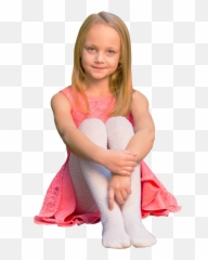 Child Girl Png Transparent Images All Kids Girls - Little Girl Sitting Pink Dress,Children Png