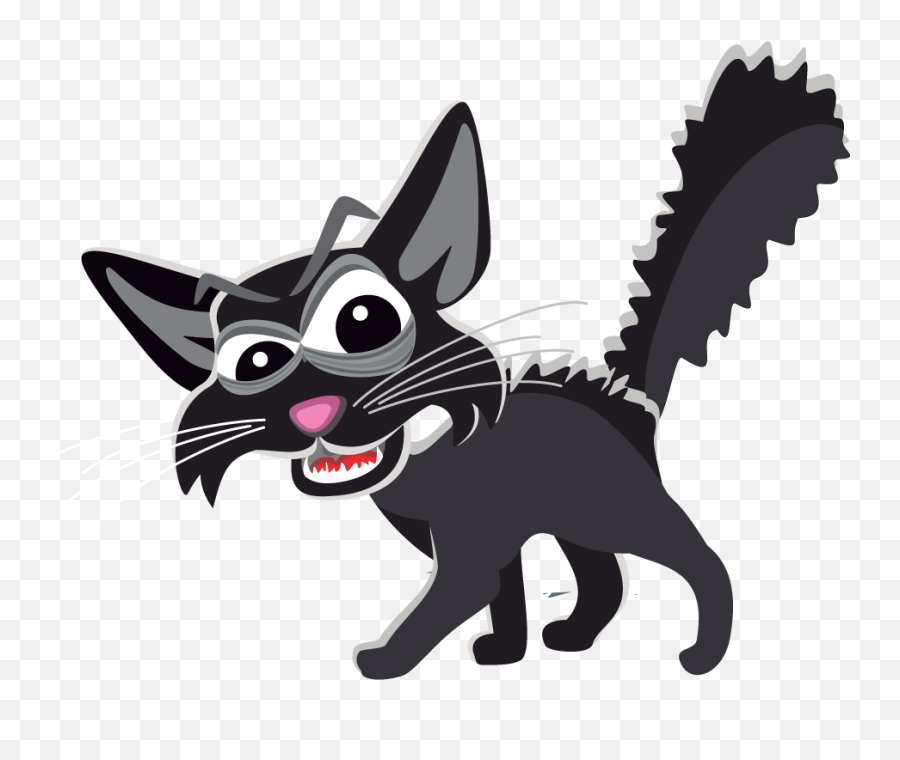 Download Hd Scary Looking Black Cat Clip Art Is Perfect For - Scary Cat Clipart Png,Black Cat Clipart Png