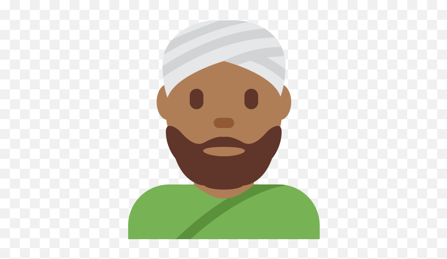 Person Wearing Turban Emoji With Medium - Dark Skin Tone Man With Turban Emoji Png,Turban Png