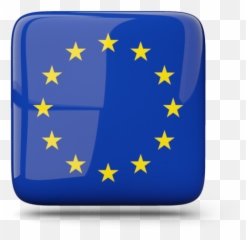 Glossy Square Icon Illustration Of Flag European Union - png