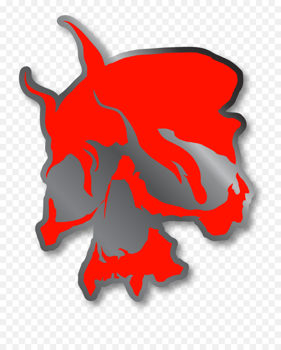 Smoking Skull Pin Red - Automotive Decal Png,Bull Skull Icon