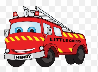 Fire Brigade Truck Transparent Background Png - Cartoon