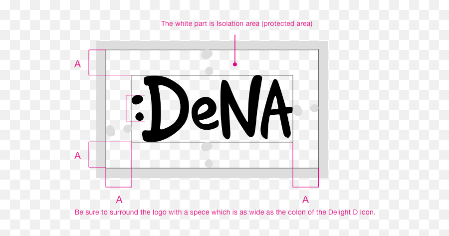 Logo Guideline Company Dena Co Ltd - Logo Isolation Area Png,Minimal Rules Icon