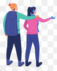 Couple Posing Icon - Download Flat Style Conversation png