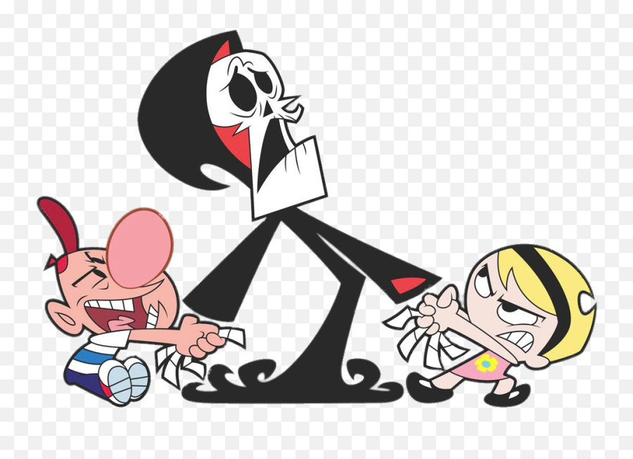 Billy And Mandy Tugging Grim Reapers - Billy And Mandy Grim Reaper Png,Grim Reaper Transparent