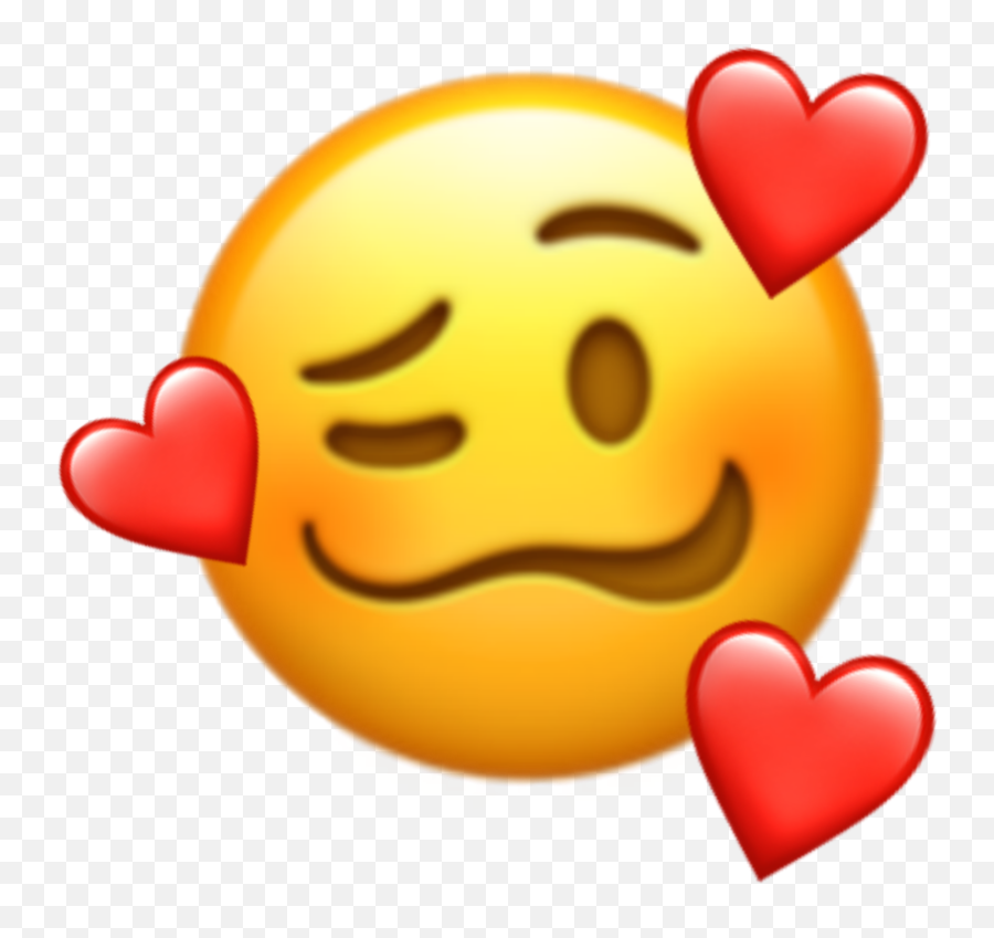 Hearts Heart Heartemoji Emoji Smirk Smirkingemoji - Smirking Emoji Png,Smirk Emoji Png