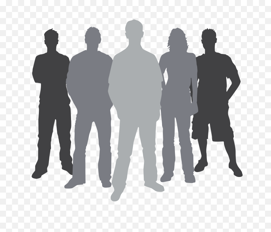Crowd Clipart High Population - Silhouette Of Person Standing Png,Group Of People Walking Png