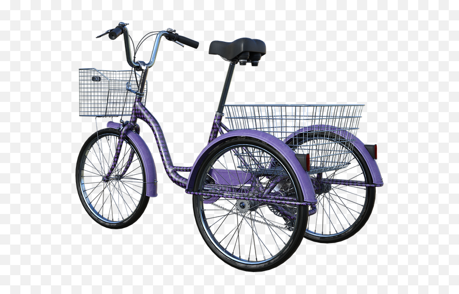 Bicycle Trike 3 Wheeler - 3 Wheel Purple Bike Png,Tricycle Png