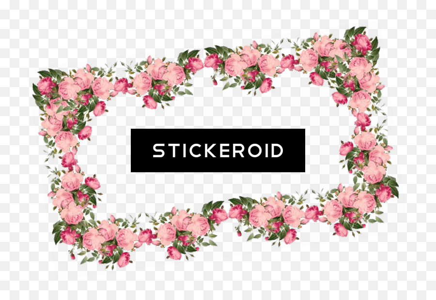 Victorian Pink Frame - Transparent Background Floral Border Flower Borders Png,Transparent Floral Border