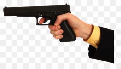 Holding Gun Transparent Png Clipart - Hand Background