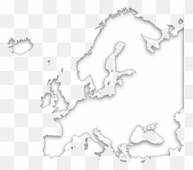 Blind Map Of Europe Capitals - Black png