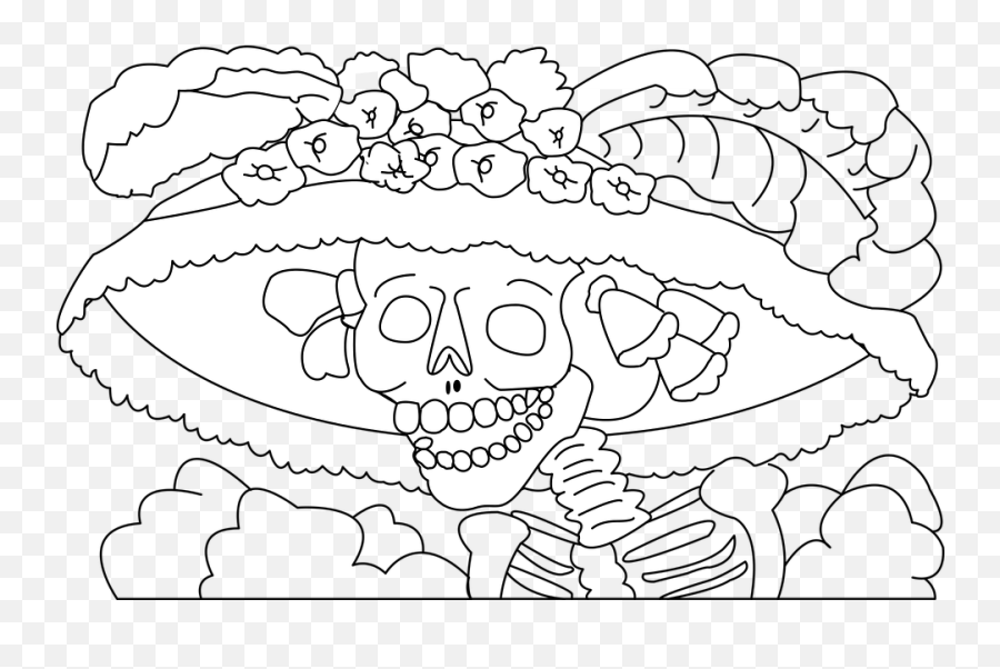 Catrina Day Of The Dead Skull - Illustration Png,Catrina Png
