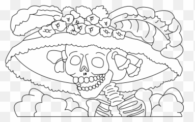 Catrina Day Of The Dead Skull - Illustration Png,Catrina Png