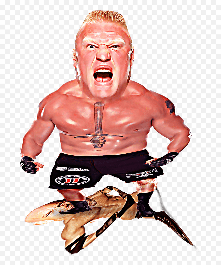 Fight Between Brock Lesnar - Cartoon Png,Goldberg Png