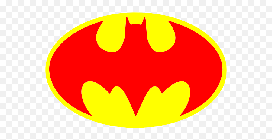 Red Batman Logo Clip Art - Vector Clip Art Batman Symbol Blue And Yellow Png,Bat Man Logo
