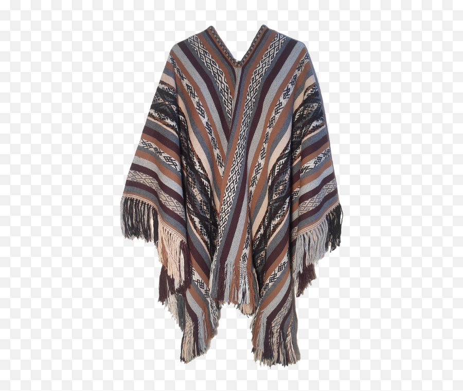Download Hd Traditional Peruvian Undyed Alpaca Poncho Four - Wool Png,Poncho Png