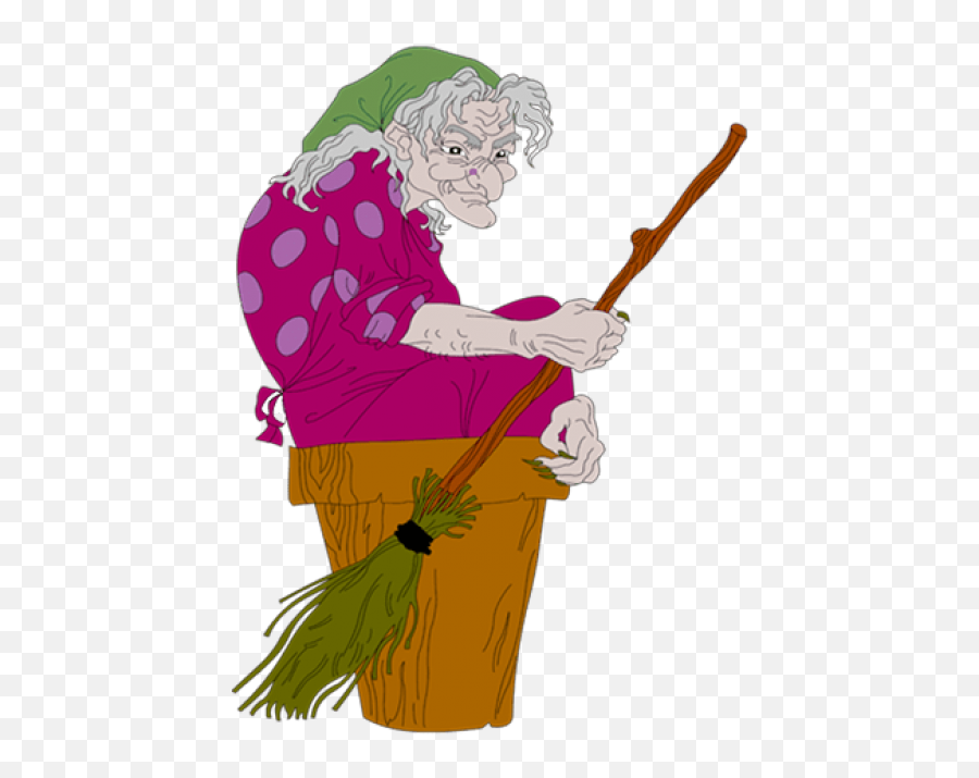 Download Hd Ugly Witch With Broom Png Clipart - Ugly Witch Ugly Witch On Broom,Broom Png
