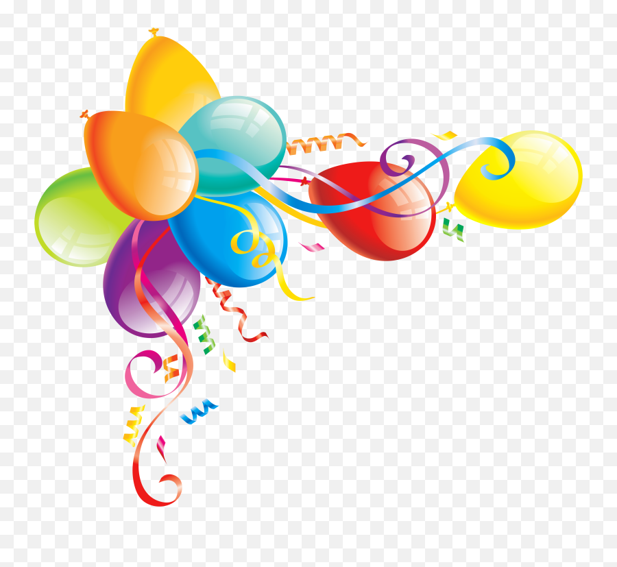 Happy Birthday Balloons Clipart Free Download - Balões De Aniversário Png,Birthday Balloons Png