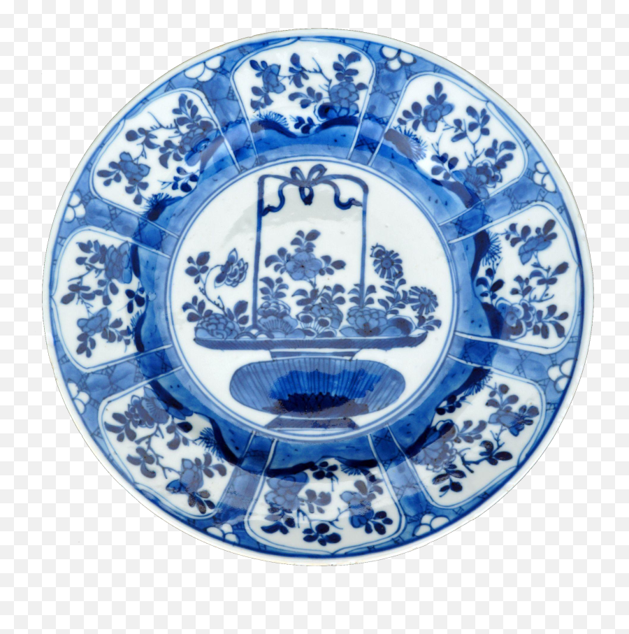 Chinese Blue And White Porcelain Plate - Blue And White Porcelain Png,White Plate Png
