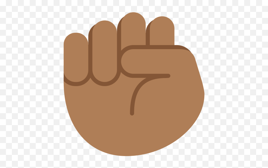 Raised Fist Emoji With Medium - Black Fist Emoji Png,Fist Emoji Png