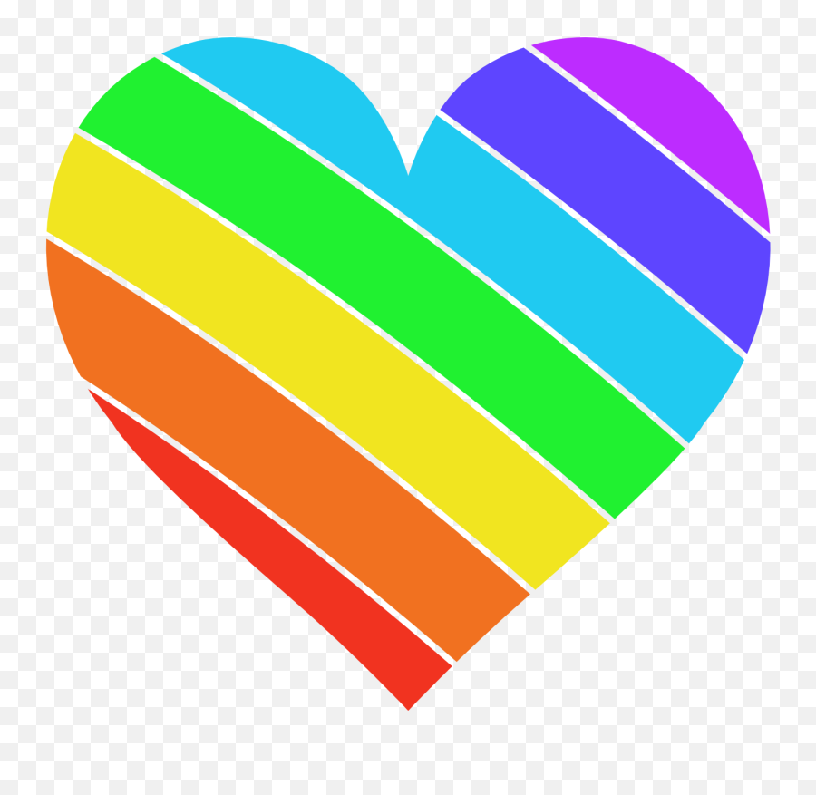 Free Transparent Rainbow Png Download - Rainbow Heart Transparent Background,Rainbow Heart Png