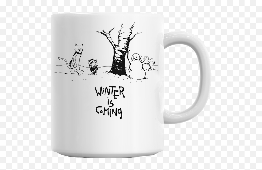 Download Calvin U0026 Hobbes Winter Is Coming Mug - Calvin And Winter Is Coming Cartoons Png,Winter Is Coming Png