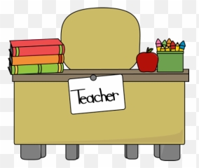 Teacheru0027s Desk Clip Art - Teacheru0027s Desk Vector Image Teacher Desk Clipart Png,Teacher Transparent