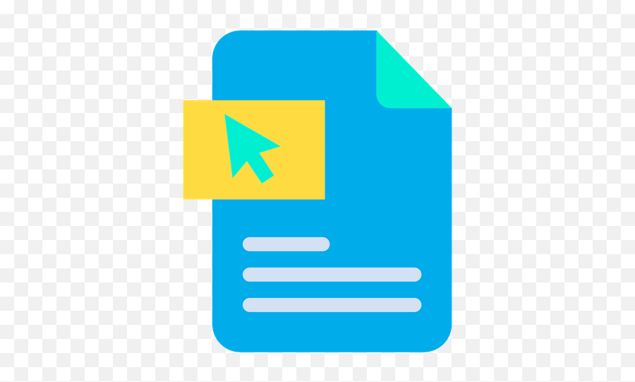 Click Document Icon Of Flat Style - Available In Svg Png Click Document Icon Png,Click Icon Png
