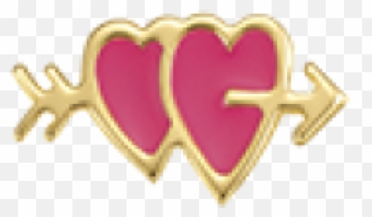 Download Link With Coloured Enamel And Double Heart Symbol - Solid png