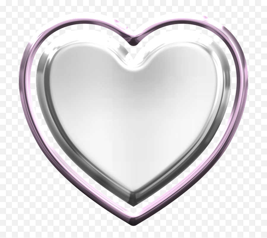 Heart Metallic Valentine - Metal Heart Png,Silver Heart Png