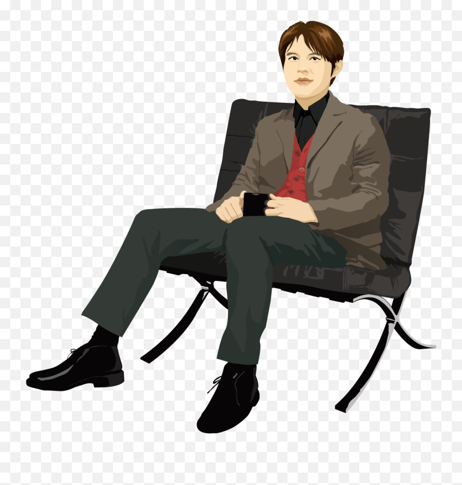 Man Sitting Position Clip Art - Man Sitting Position Clip Man Sitting On Chair Clipart Png,Man Sitting Png