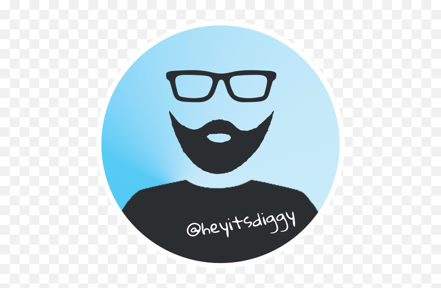 Diggy Heyitsdiggy Twitter - Pinterest Png,Beard And Glasses Logo