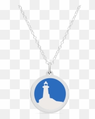 Original Lighthouse Charm In Sterling Silver With Rhodium Plate - Solid png