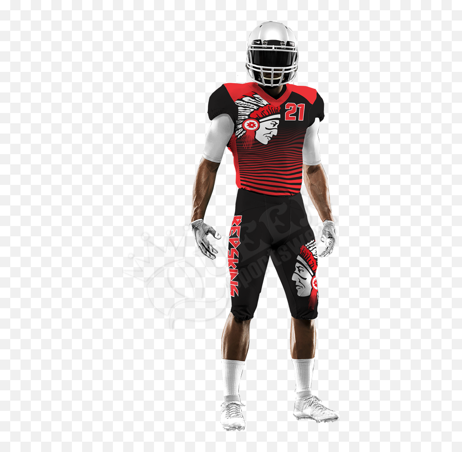Sublimated Football Uniform - Redskins Style Custom Youth Football Uniforms Png,Redskins Logo Png