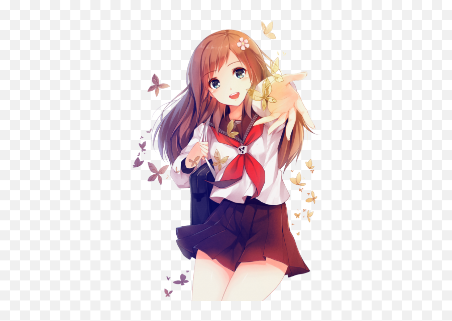 Girl Png Files - Anime Girl School Uniform,Cute Anime Png