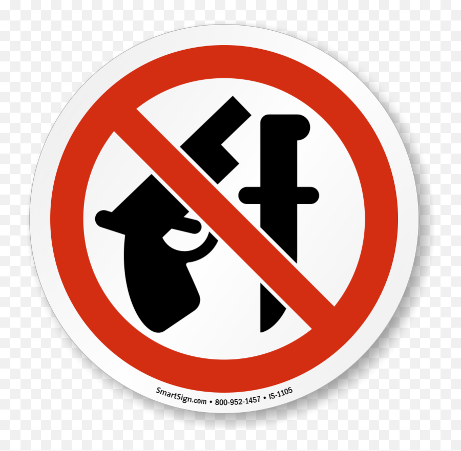 Iso No Weapons Allowed Sign - No Weapons Allowed Png,No Gun Icon