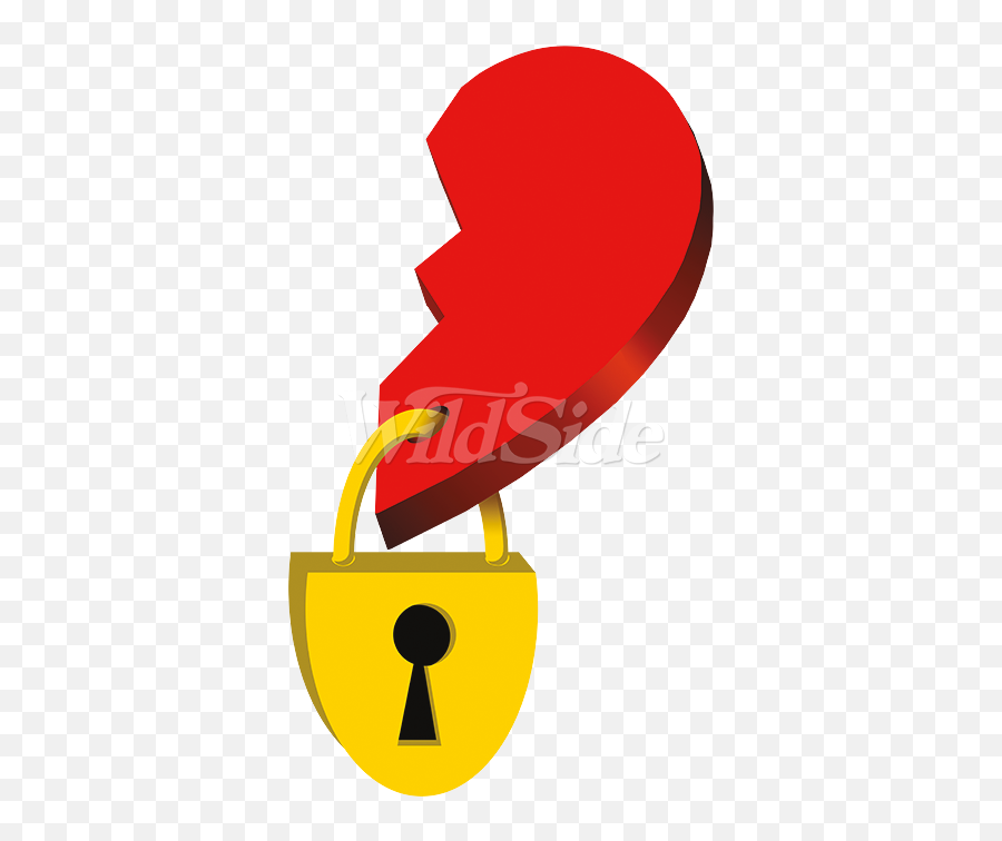 Split Heart With Lock - Emblem Clipart Full Size Clipart Padlock Png,Combination Lock Icon