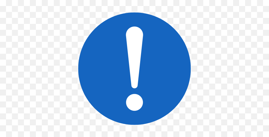 General Mandatory Action Icon - Exclamation Mark Dark Blue Png,General Icon